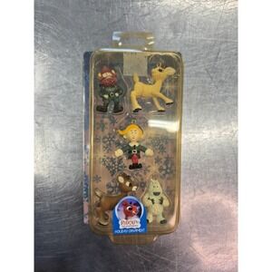 Vintage Enesco Rudolph Ornament Set Holiday Decorations Christmas Tree‎ New